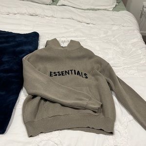 Fear of god essentials knit hoodie